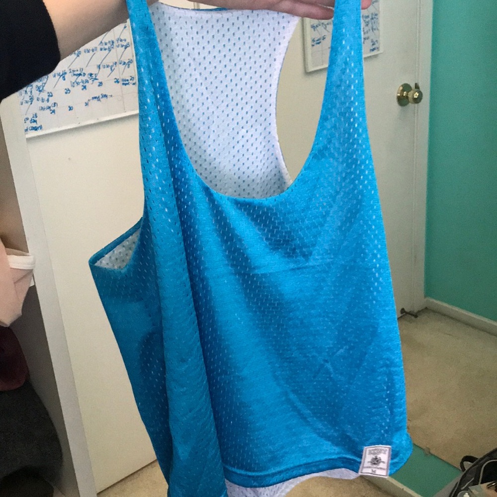 Blue jersey “Let get weird” back lettering